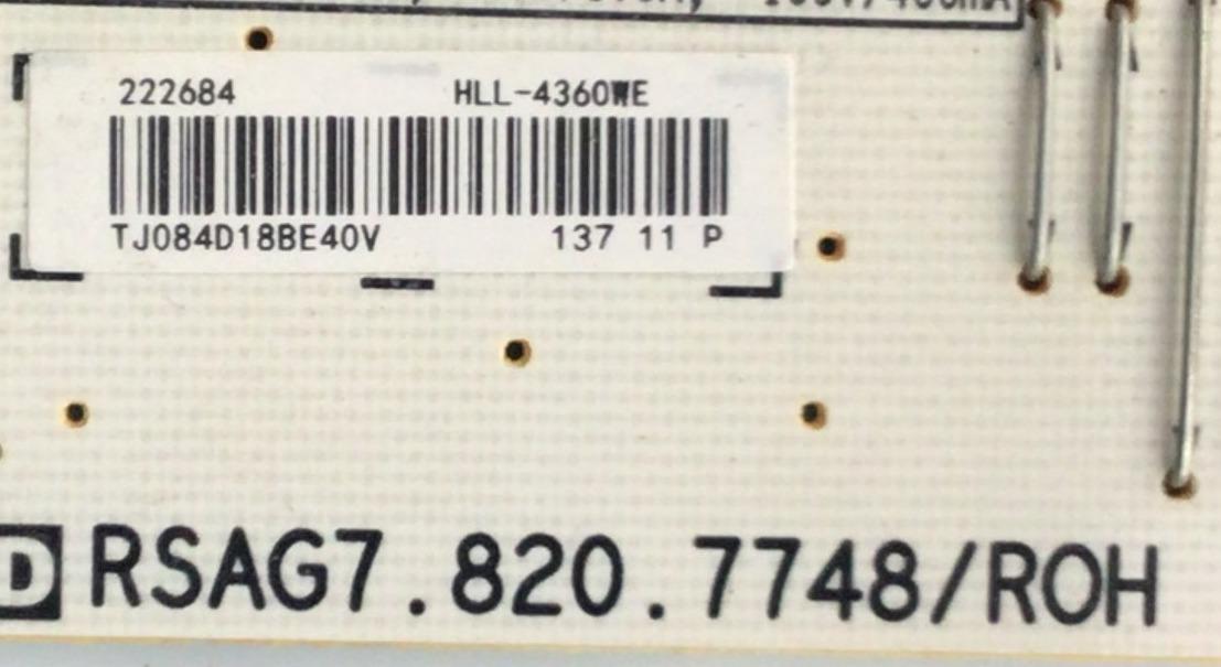 KIT DE TARJETAS PARA TV HISENSE / MAIN 232630 / RASG7.820.82552/ROH / 39632 / M18418902270N / M184189 / FUENTE 222684 / RSAG7.820.7748/ROH / HLL-4360WE / TJ084D18BE40V / T-CON 44-9771406O / 47-6021196 / JHD425S1U71\S0\FM\ROH / MODELO HU43A6100UWR - Imagen 4